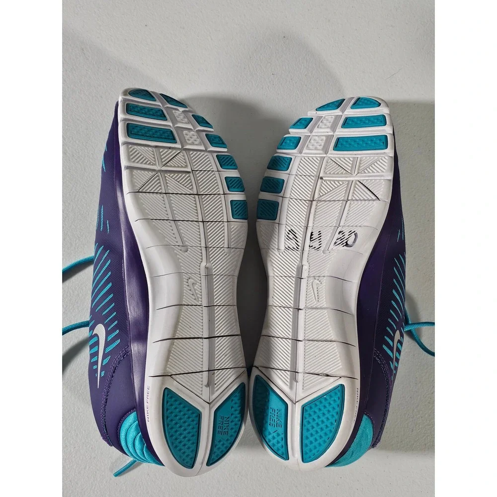 Nike Free 3.0 V5 Running Shoes Womens 8.5 Purple Teal 599268-500 Training